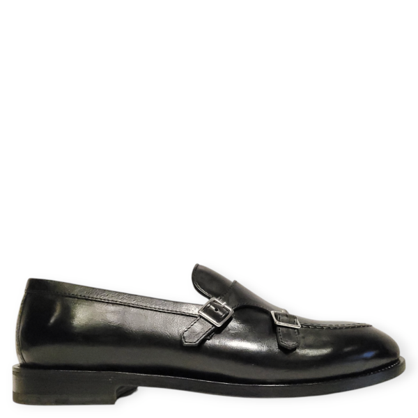 Loafers 75413 negru din piele naturala 105