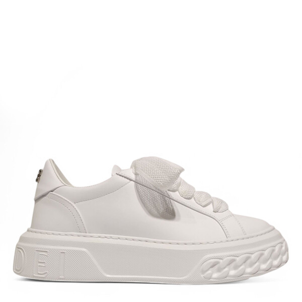 Sneakers Off Road albi cu siret tip plasa 105