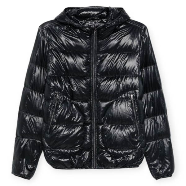Jacheta de puf matlasata neagra