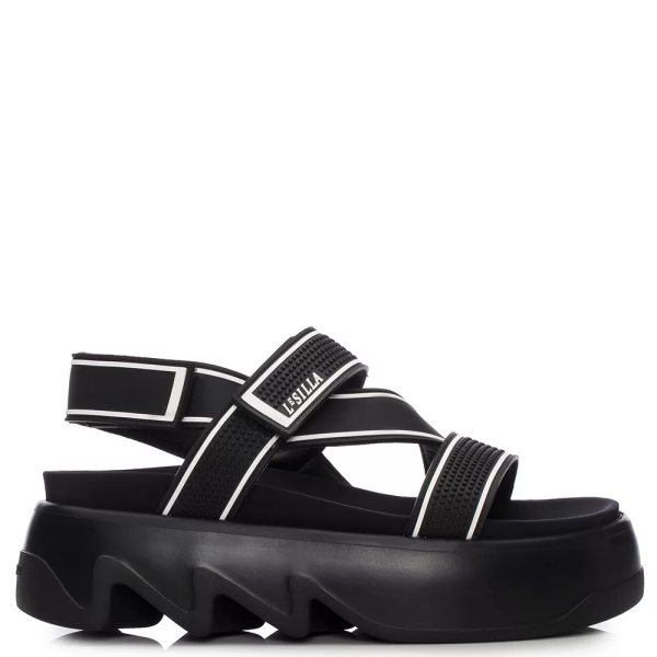 Sandale Poolside negre cu bareta