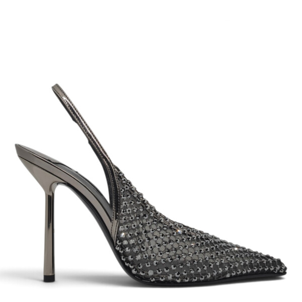 Pantofi Gilda slingback gunmetal 202
