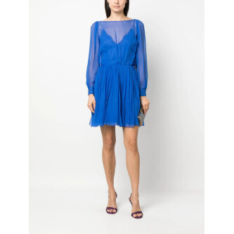 Rochie mini albastra stratificata 