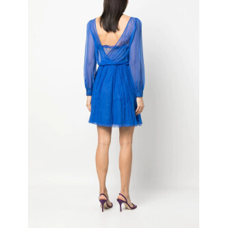 Rochie mini albastra stratificata 
