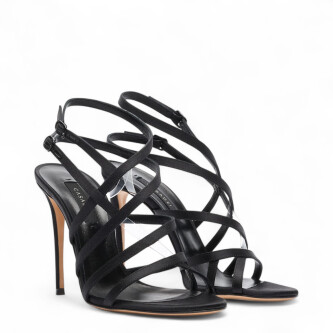Sandale Julia Satin Cage  negre 105