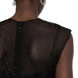Rochie midi cu strasuri aplicate