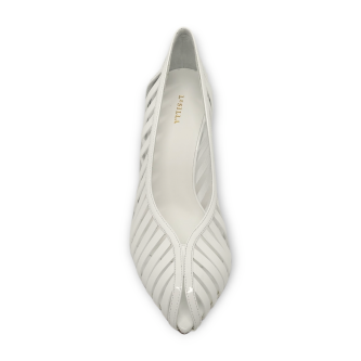 Pantofi Cage albi