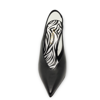 Pantofi Zebra Slingback negri
