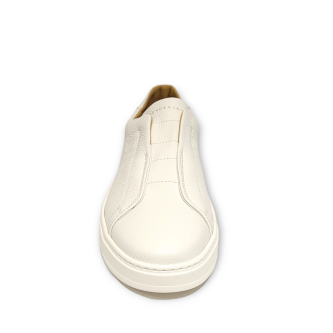Sneakers Devis albi din piele naturala
