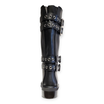 Cizme negre din piele naturala FW24