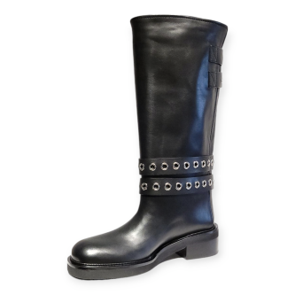 Cizme negre din piele naturala FW24