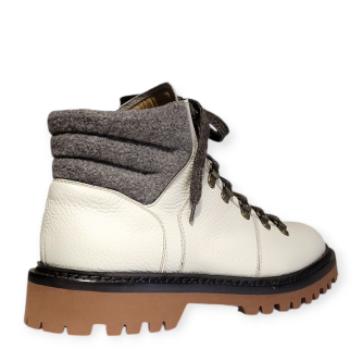 Ghete crem casual U069