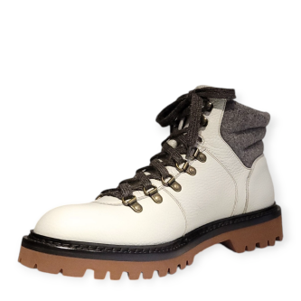 Ghete crem casual U069