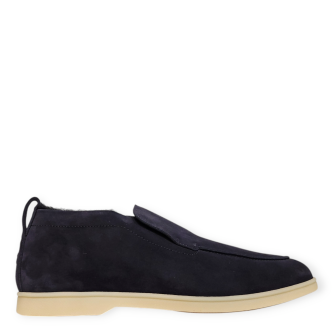 Loafers bleumarin Felix din piele intoarsa 204