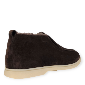Loafers maro Felix din piele intoarsa 204
