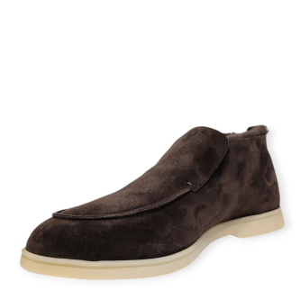 Loafers maro Felix din piele intoarsa 204