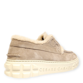 Loafers CC bej 204 din piele intoarsa