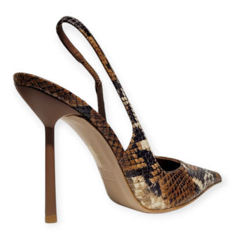 Pantofi Bella Slingback din piele print piton 101