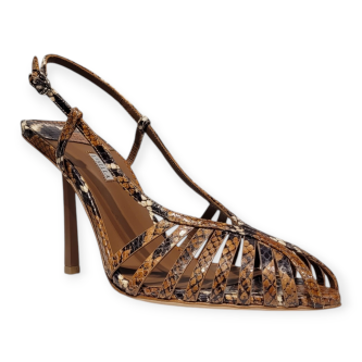 Pantofi Cage Slingback print piton 101