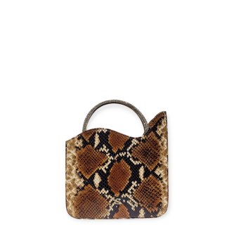 Geanta Ivy din piele naturala print piton