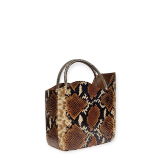 Geanta Ivy din piele naturala print piton