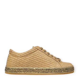 Sneakers Andrea din rafie bej 25