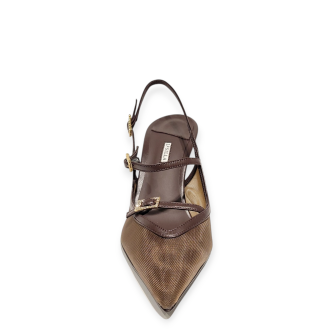Pantofi slingback Morgana maro 25