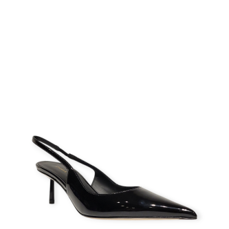 Pantofi Bella Slingback din piele lacuita neagra 25