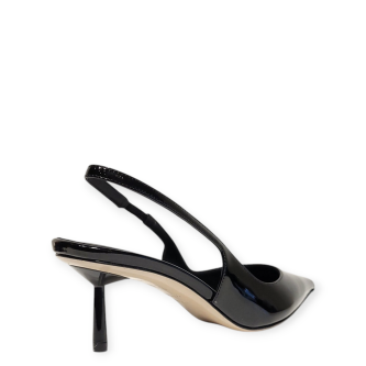 Pantofi Bella Slingback din piele lacuita neagra 25