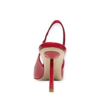 Pantofi Bella Slingback din piele rosie lacuita 25