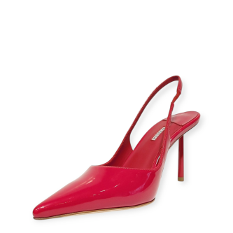 Pantofi Bella Slingback din piele rosie lacuita 25