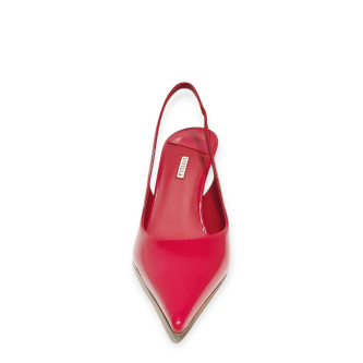 Pantofi Bella Slingback din piele rosie lacuita 25