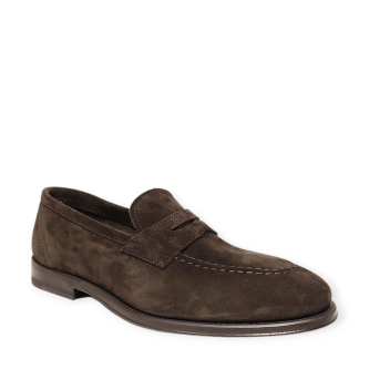 Loafers maro din piele intoarsa 74406 105