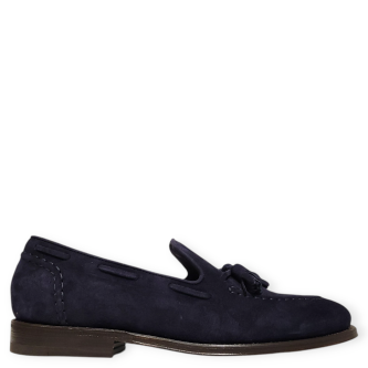 Loafers bleumarin din piele intoarsa 72404 105