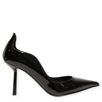 Pantofi Ivy negri din piele lacuita 105