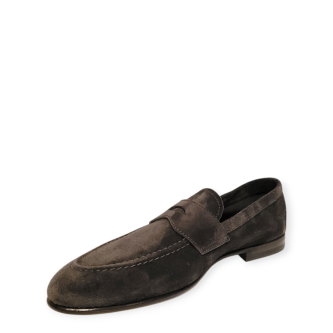 Loafers khaki 75401 din piele intoarsa maro 105