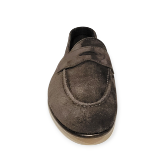 Loafers khaki 75401 din piele intoarsa maro 105
