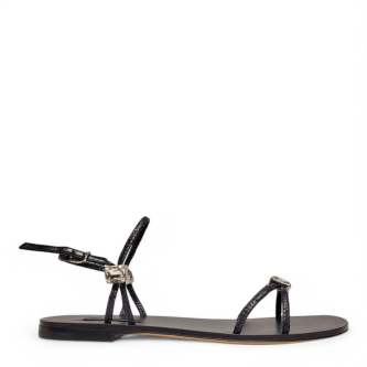 Sandale negre  cu detalii cristale 105