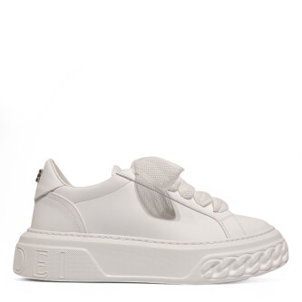 Sneakers Off Road albi cu siret tip plasa 105