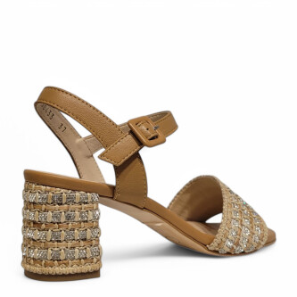 Sandale CC maro cu argintiu 105 Casadei