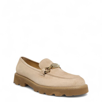 Loafers CC bej cu cristale 105