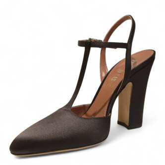 Pantofi Jessica T-Strap negri 205