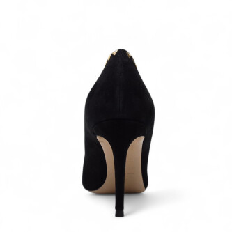 Pantofi negri din piele intoarsa 205
