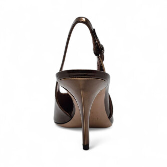 Pantofi slingback verzi din piele naturala 205