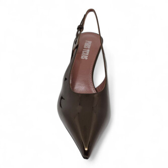 Pantofi slingback verzi din piele naturala 205
