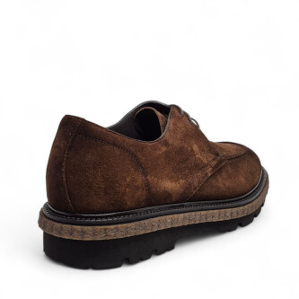 Pantofi derby maro din piele intoarsa 252U029.1 205