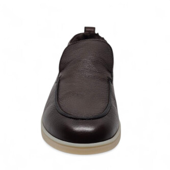 Loafers maro Felix din piele cu blană 205