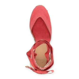 Sandale Chiara roz din bumbac organic