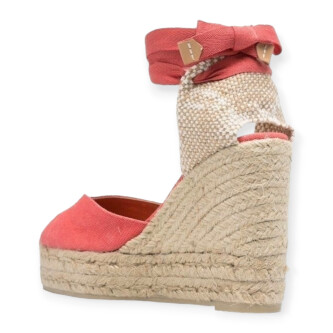 Sandale Chiara roz din bumbac organic