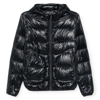 Jacheta de puf matlasata neagra
