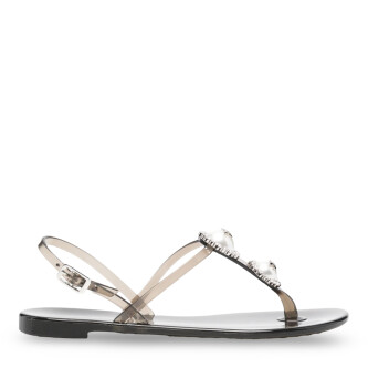 Sandale negre Jelly Pearl 102